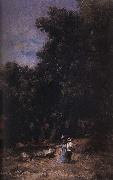 Nicolae Grigorescu In the Woods of  Fontainebleau Sweden oil painting artist